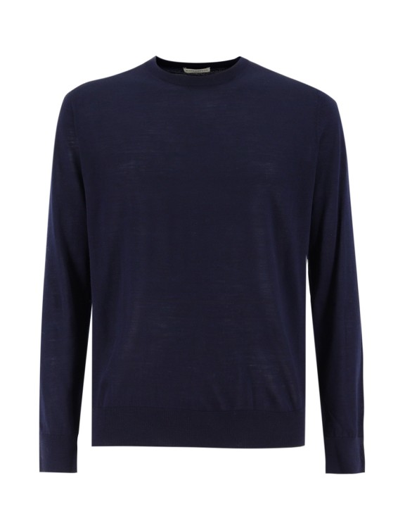 Ballantyne Man Sweater Navy Blue Size 48 Wool In Black