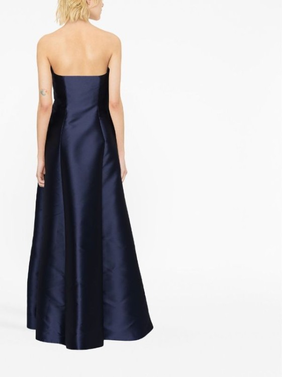 Shop Alberta Ferretti Elegant Long Dress In Blue