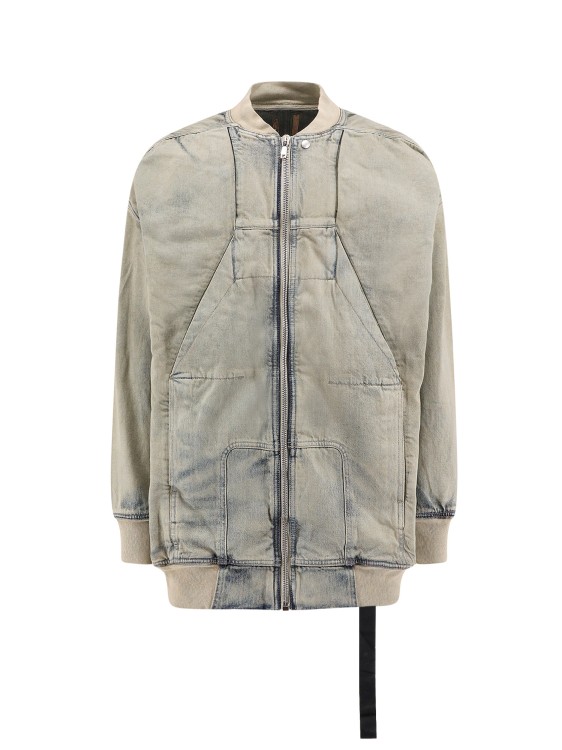 Shop Drkshdw Denim Jacket With Iconic Logoed Band In Grey