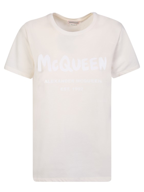 Alexander Mcqueen Pink Cotton T-shirt In Neutrals
