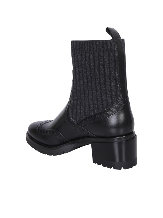 Shop Santoni Ankle Boot With Sock Detail In Black