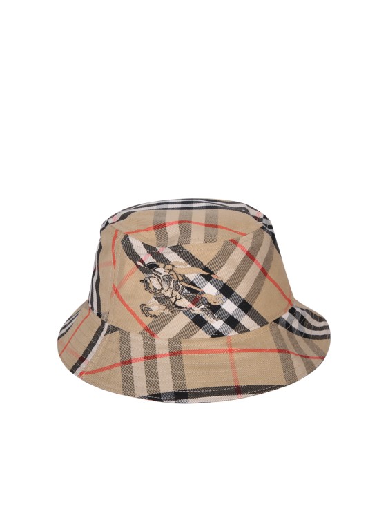 Shop Burberry Canvas Hat In Brown