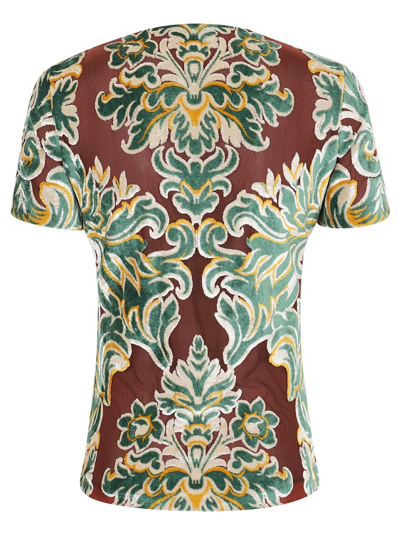 Shop Etro T-shirt Made Of Stretch Tulle In Multicolor