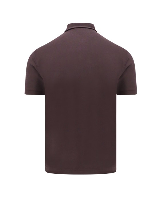 Shop Zanone Organic Cotton Basic Polo Shirt In Brown