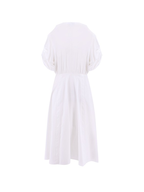 Shop Vivetta White Cut-out Details Sustainable Cotton Dress