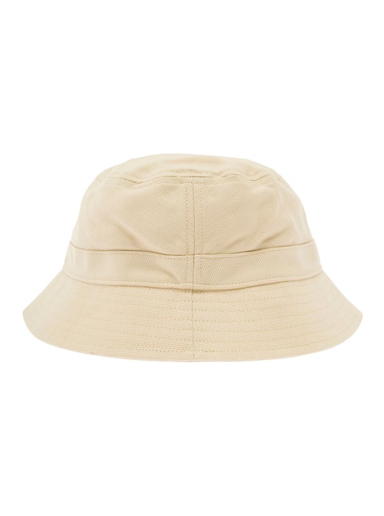 Shop The North Face Beige Bucket Hat With Tonal Logo Embroidery In Cotton In Neutrals