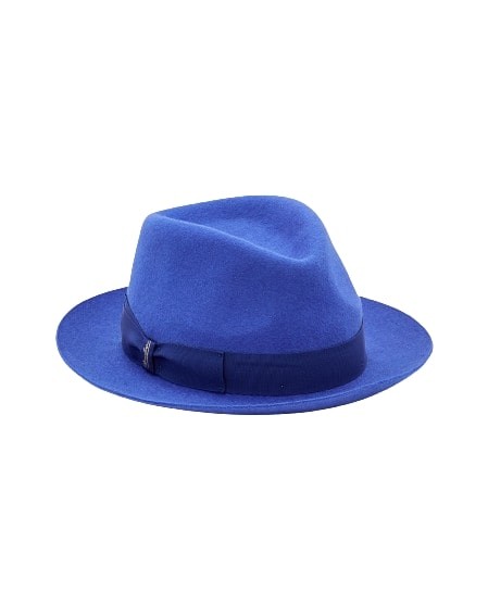 BORSALINO BLUE SHAVED FELT HAT