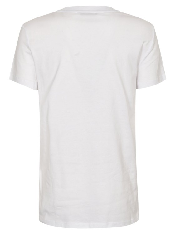 Shop Max Mara Logo Embroidered Optical White T-shirt