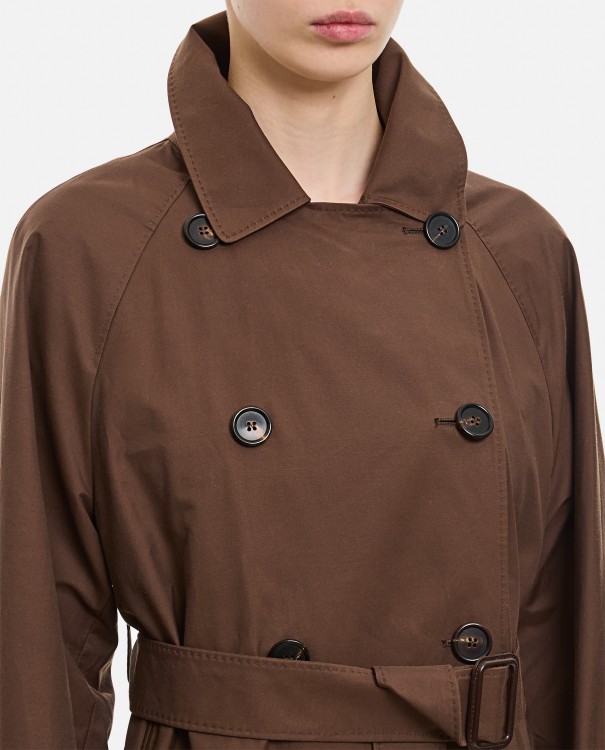 Shop Max Mara Titrench Impermeable Coat In Brown