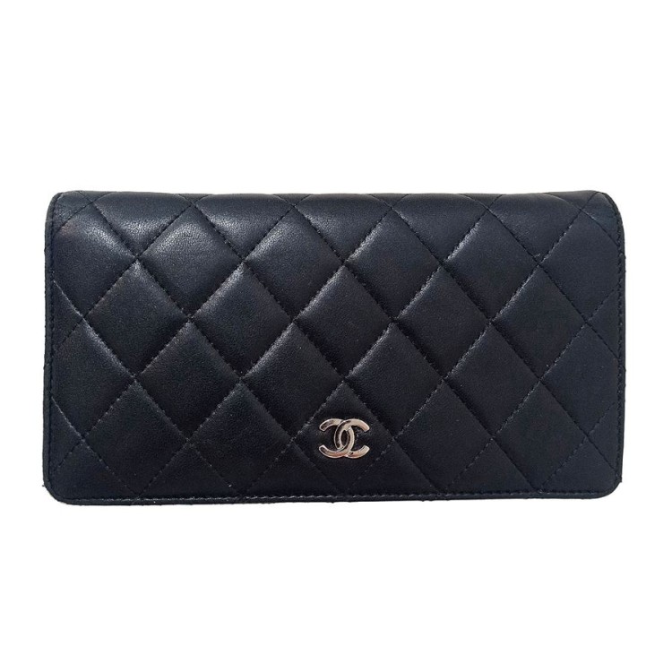Coco Mark Wallet by Chanel in Black color for Luxury Clothing