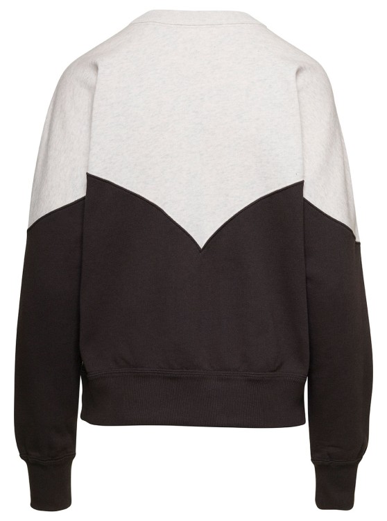 Shop Isabel Marant Étoile Black And White Bi-color Sweatshirt