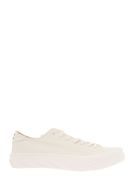 AGE LOW TOP WHITE CANVAS SNEAKERS