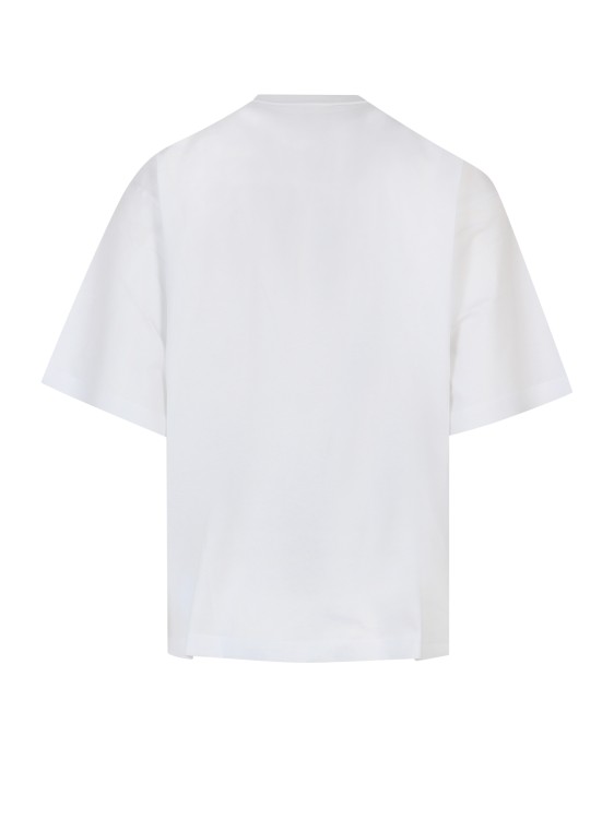 Shop Marni Cotton T-shirt With Logo Print In White