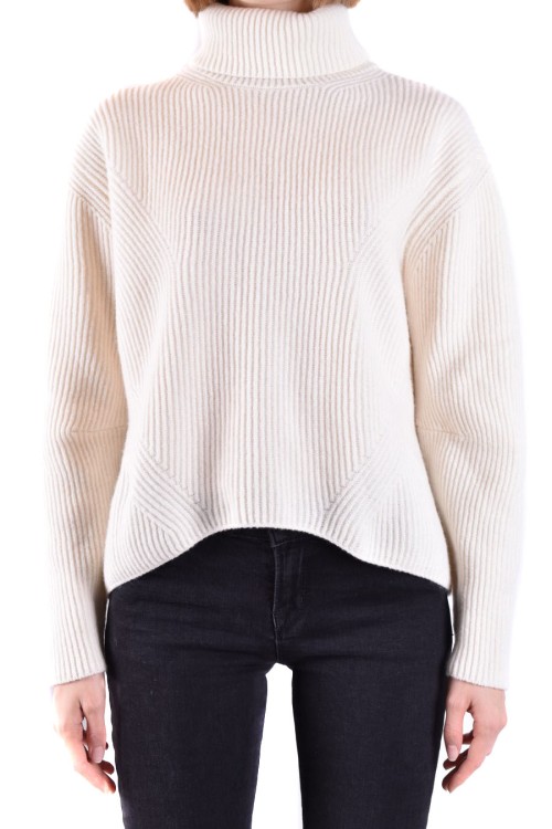 Shop Pinko Roll-neck Sweater In White