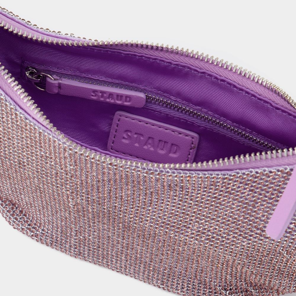 Staud Pepper Crystal Hobo Bag - - Lilac - Strass In Purple