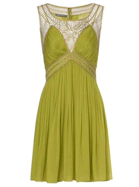 Alberta Ferretti Olive Green Short Dress