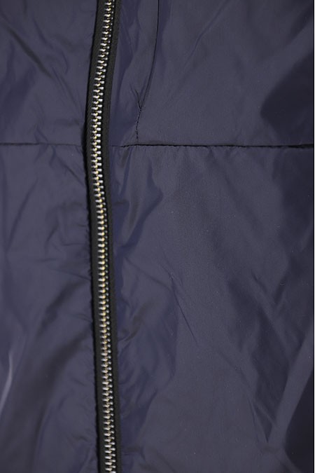Shop Emporio Armani Navy Blue Bomber Jacket