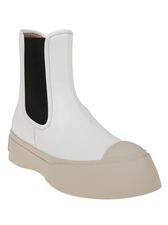 Shop Marni Chelsea Boot Pablo In Nappa Leather In White