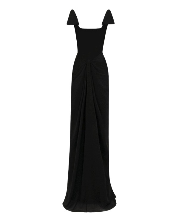 Gemy Maalouf Squared Neckline Corset Dress - Long Dresses In Black