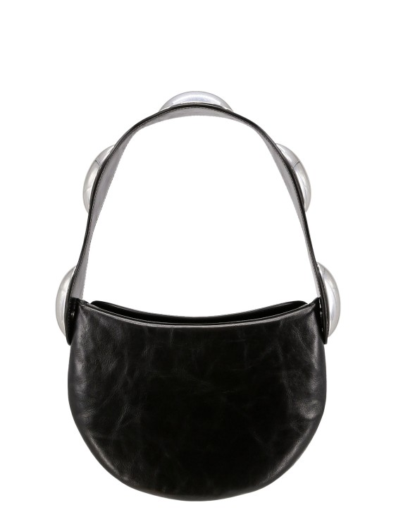 Alexander Wang Leather Shoulder Bag With Craquelé Effect In Black