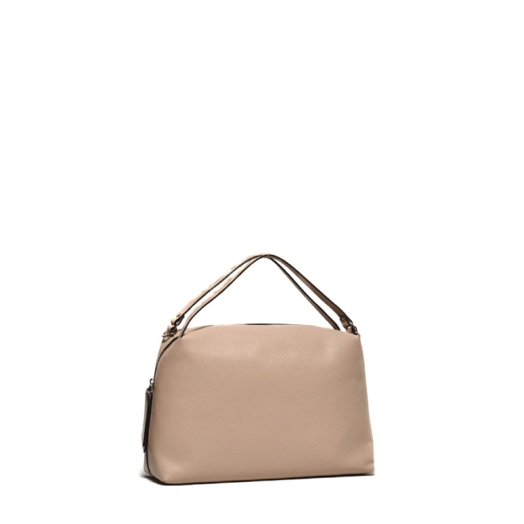 Shop Gianni Chiarini Alifa Handbag In Sand Textured Leather In Neutrals