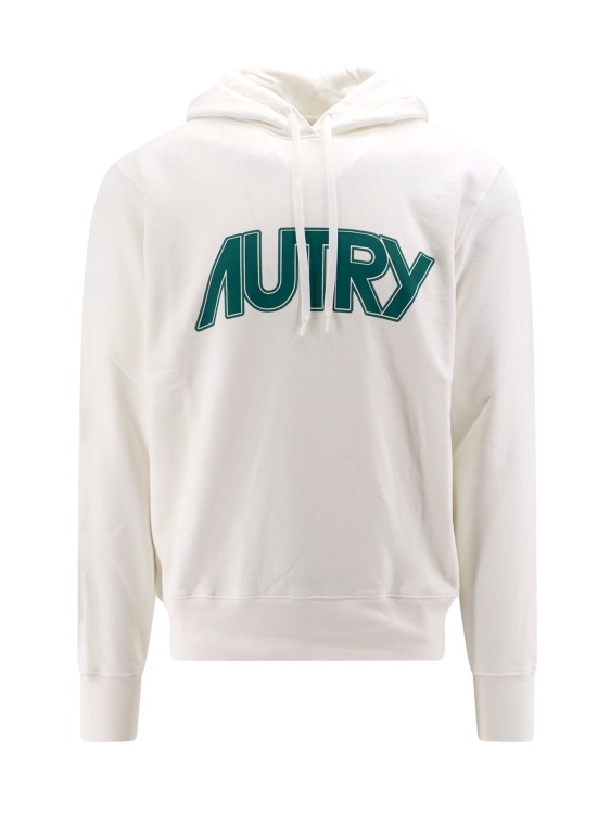 Shop Autry Cotton Sweatshirt With Logo Print In White