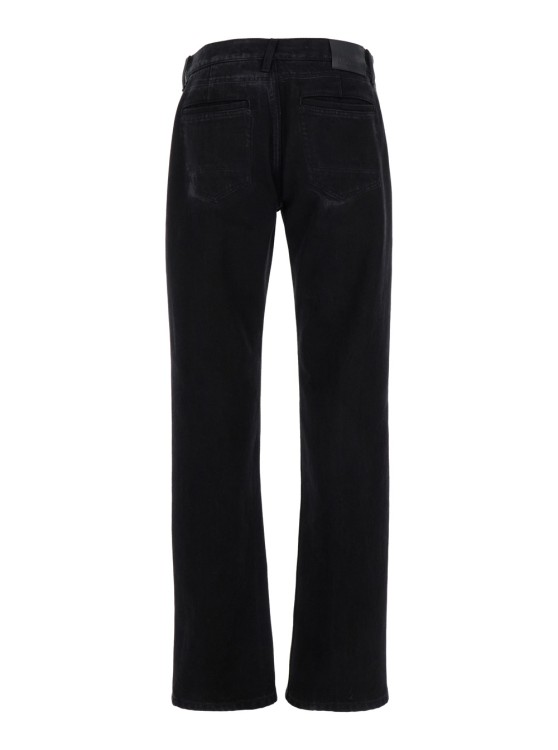 Shop Alexander Mcqueen Black Jeans With Straight Leg In Denim