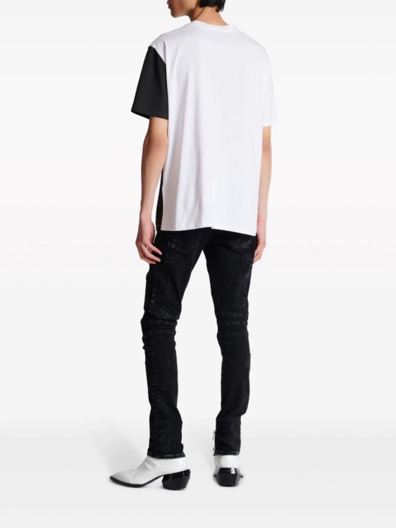 Shop Balmain White/black Tiger-print T-shirt