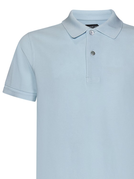 Shop Tom Ford Short-sleeved Tennis Polo Shirt In Blue