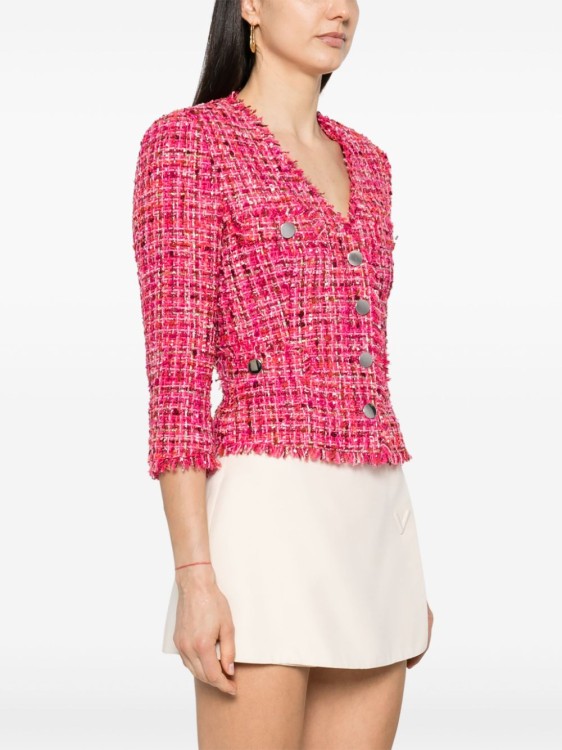 Shop Tagliatore Tweed Jacket In Pink