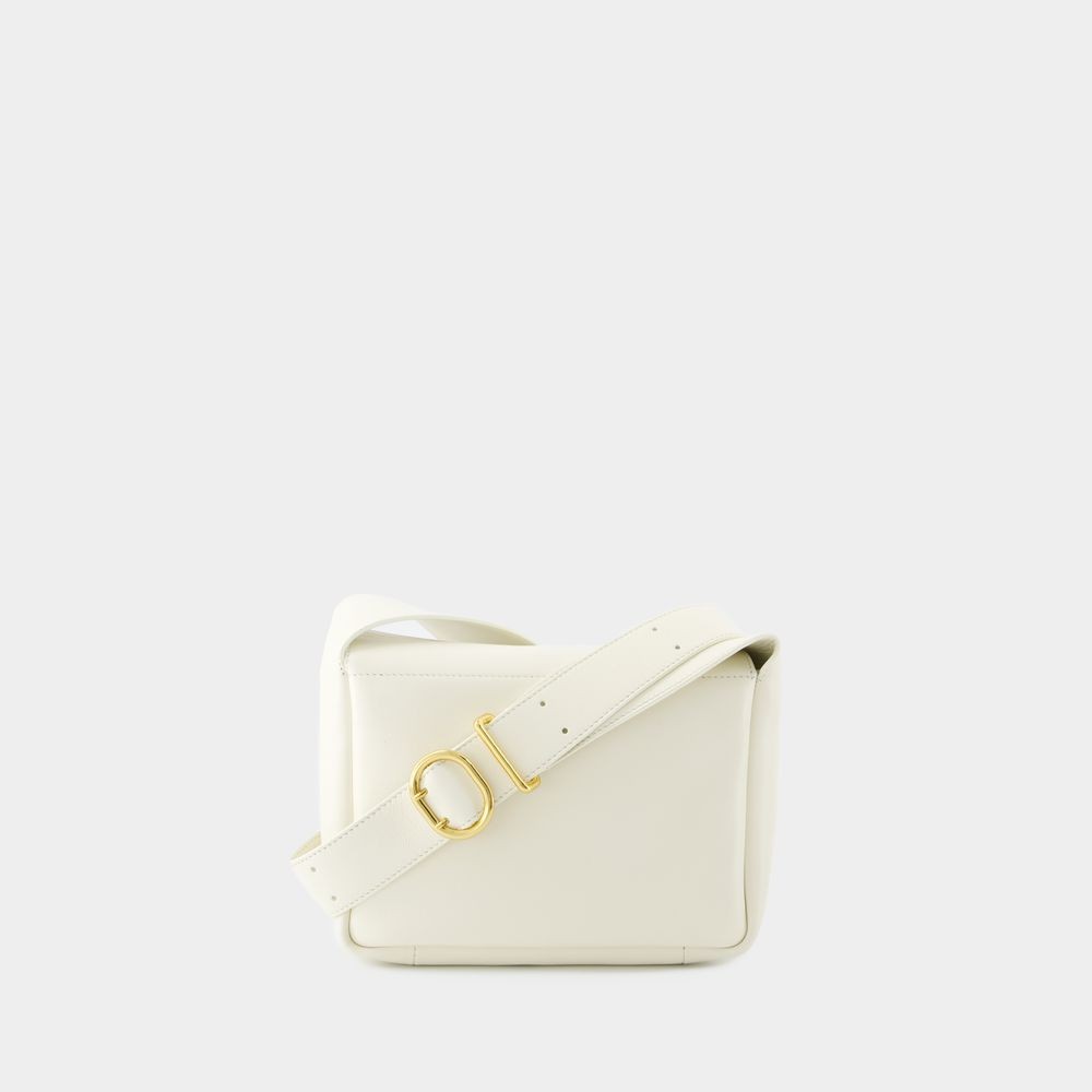 Jil Sander Flap Messenger Xs Crossbody - Leather - Beige In Neutrals