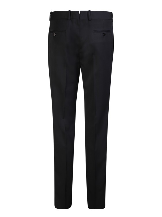 Shop Alexander Mcqueen Black Tailored Trousers In Neutrals