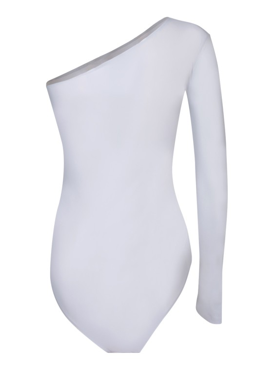Shop Mm6 Maison Margiela Grey Lycra Bodysuit