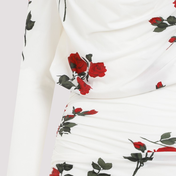 Shop Magda Butrym Long Sleeves Mini Dress In White