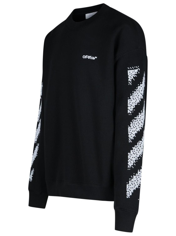 Shop Off-white Pixel Skate' Black Cotton Sweatshirt