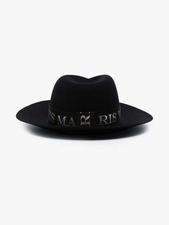 Shop Maison Michel Black Fedora Virginie Hat