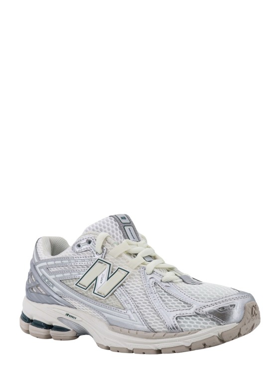 Shop New Balance Mesh And Leather Sneakers In White
