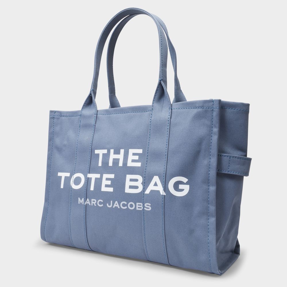 Marc Jacobs The Large Tote Bag In Blue Canvas In Blue