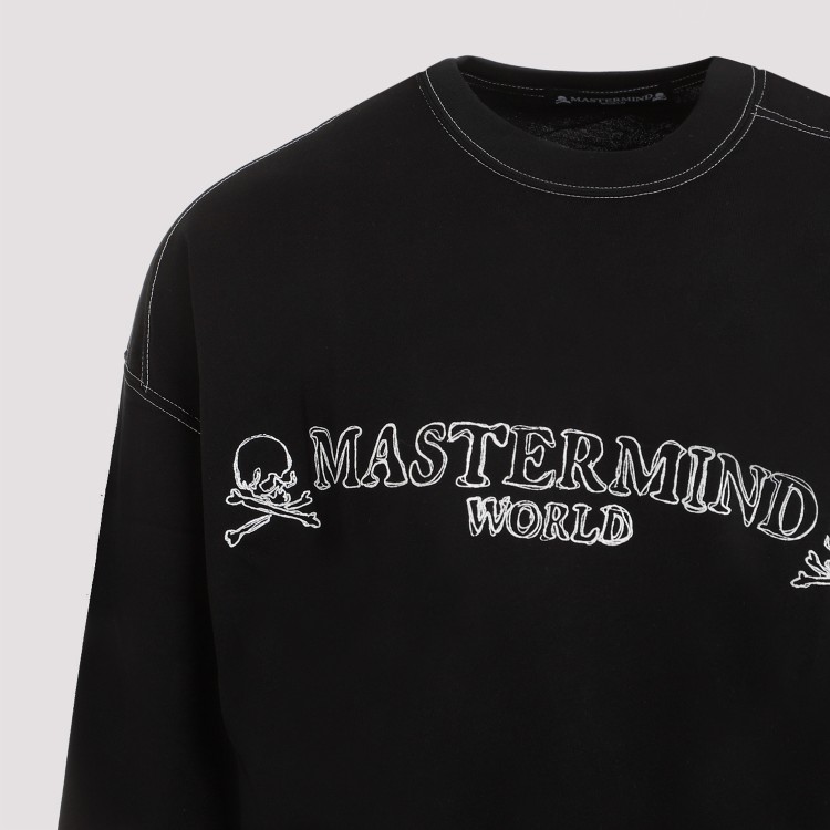 Shop Mastermind Black Cotton T-shirt