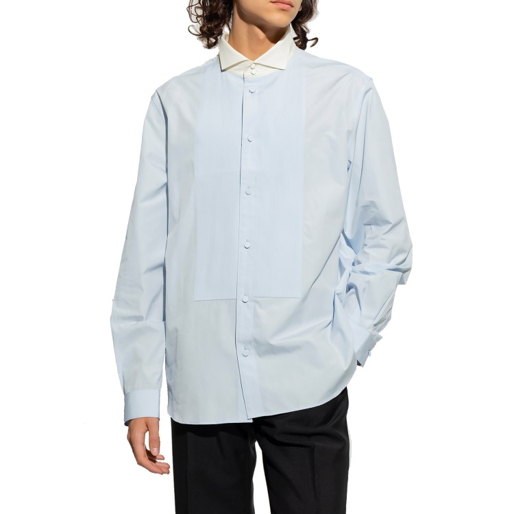 Shop Gucci Cotton Shirt In Blue