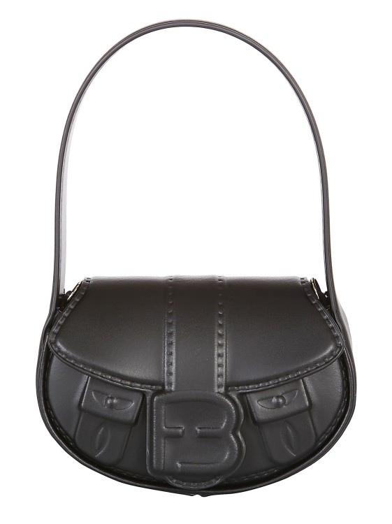 Forbitches Black Leather Mini Shoulder Bag
