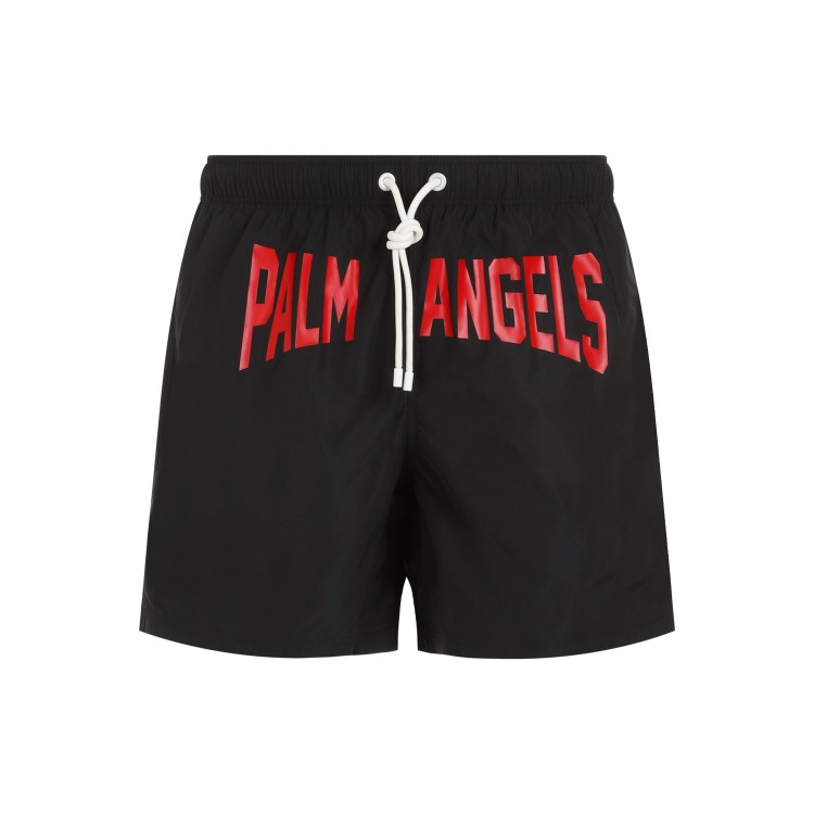Shop Palm Angels Black Swimshorts