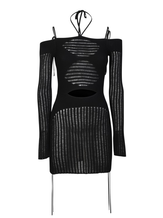 Andreädamo Andreadamo Mini Dress In Black With Cut-out Details By Andreadamo