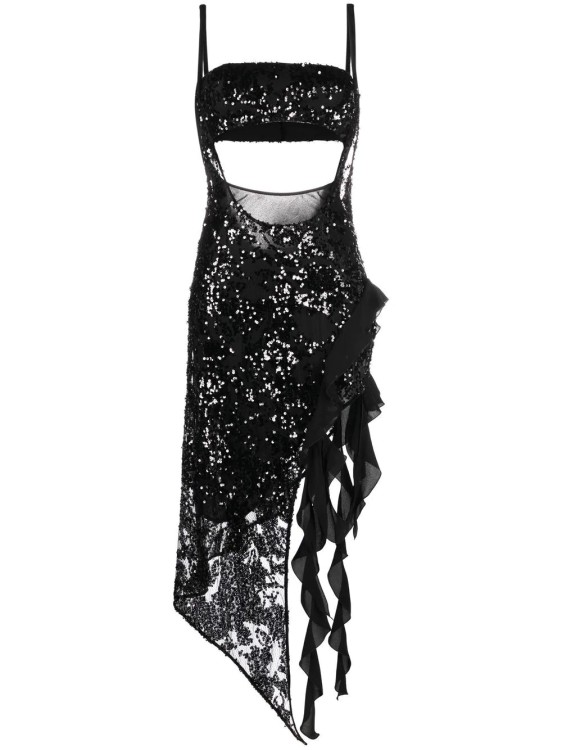 Shop Attico Black Nora Maxi Dress