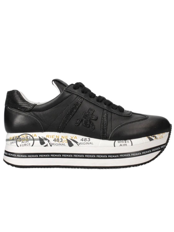 Shop Premiata Beth Sneakers In Black Leather