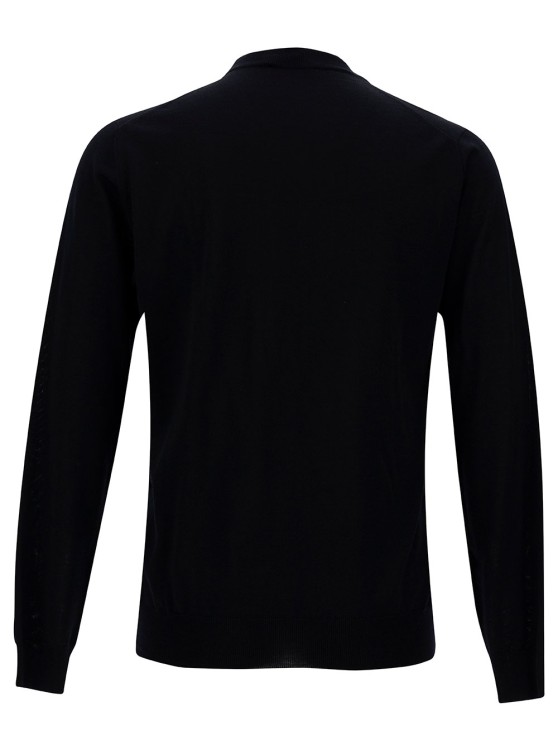 Shop Gaudenzi Blue Turtleneck With Long Sleeves In Wool In Black