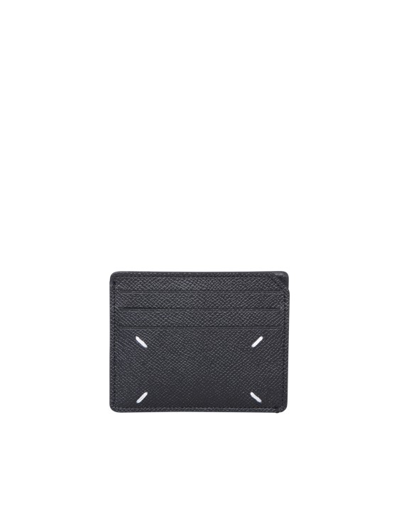 Shop Maison Margiela Leather Cardholder In Grey