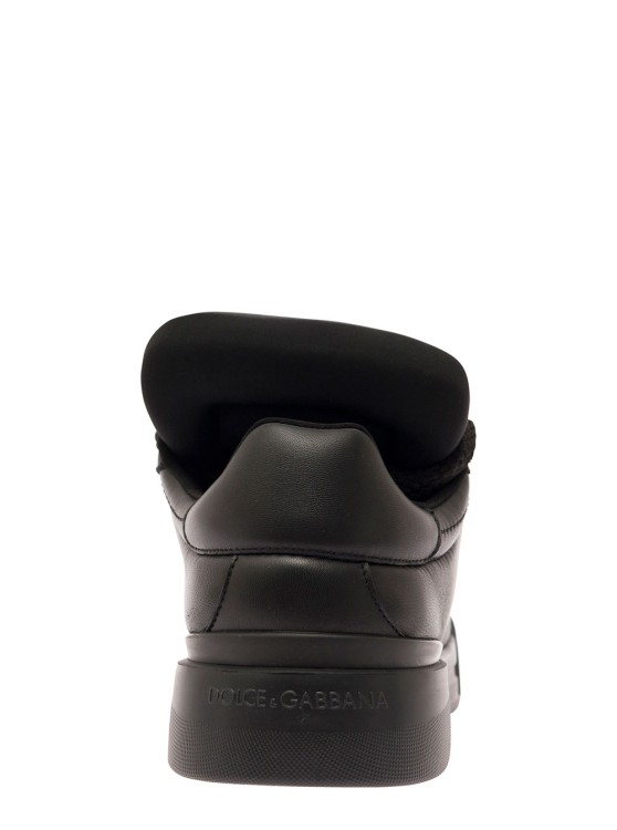 Shop Dolce & Gabbana 'megaskate' Black Padded Low Top Sneakers