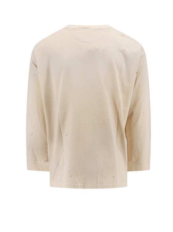 Shop Maison Margiela Jersey T-shirt With Destroyed Effect In Neutrals
