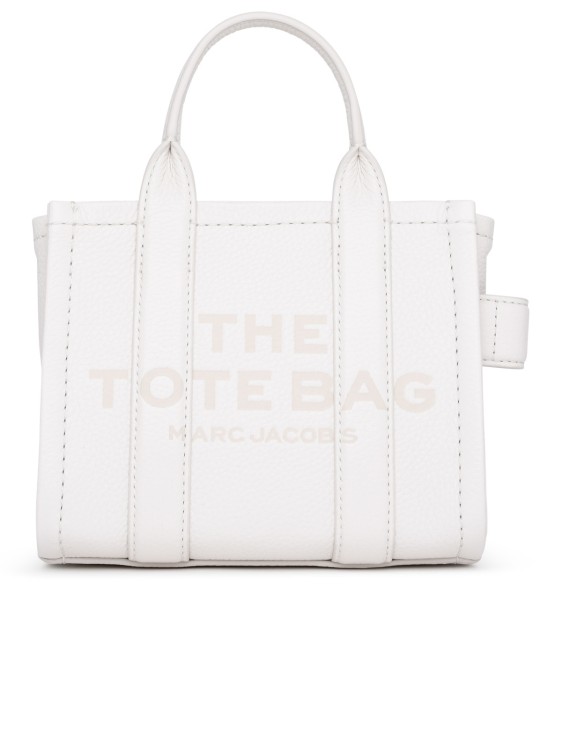 Shop Marc Jacobs (the) Ivory Leather Micro Tote Bag In White